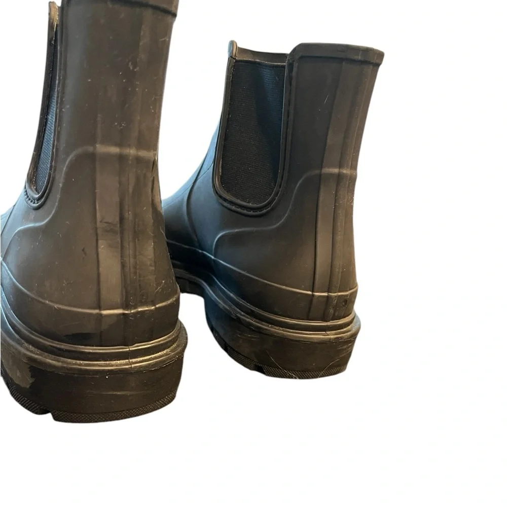 ZARA ELASTICATED RAIN BOOTS‎ BLACK W 10.5/M 9.5 Unisex